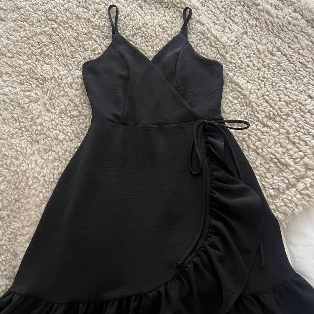 Altar'd State Black Asymmetrical Ruffled Sundress